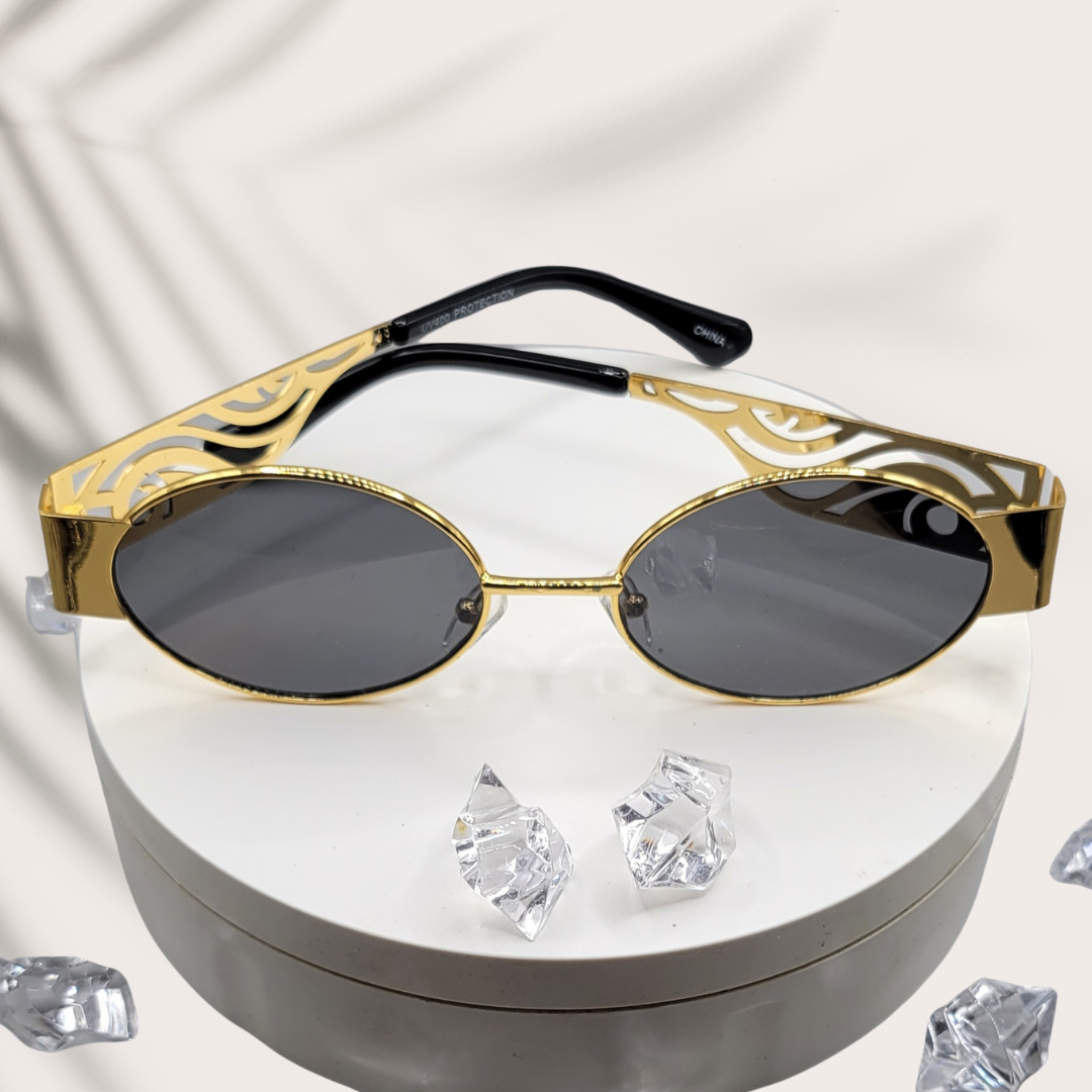 Oval Cut Out Luxe Sunglasses