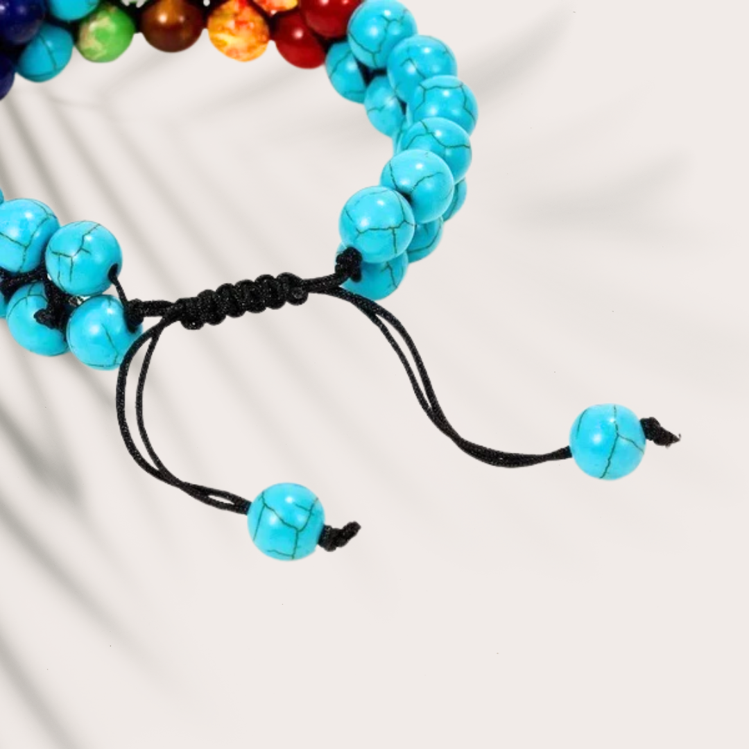 Blue Double Layer Chakra Bracelet