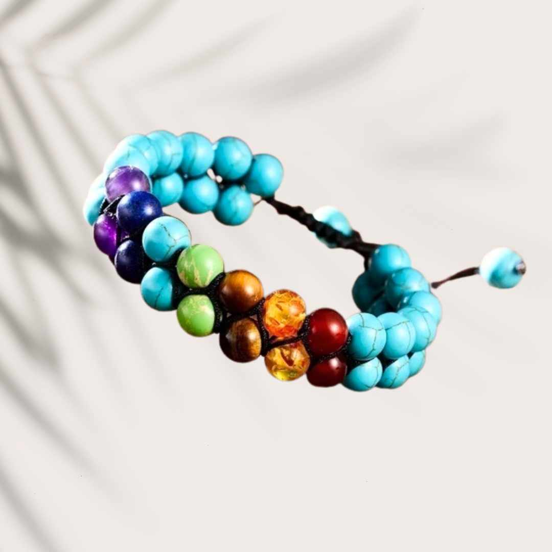 Blue Double Layer Chakra Bracelet