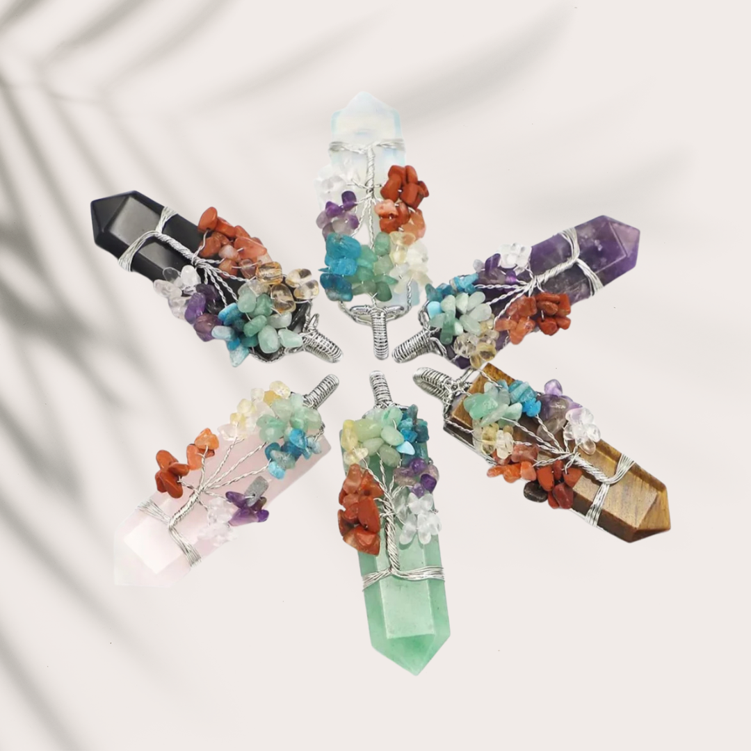 Stone Pendant with 7 charas