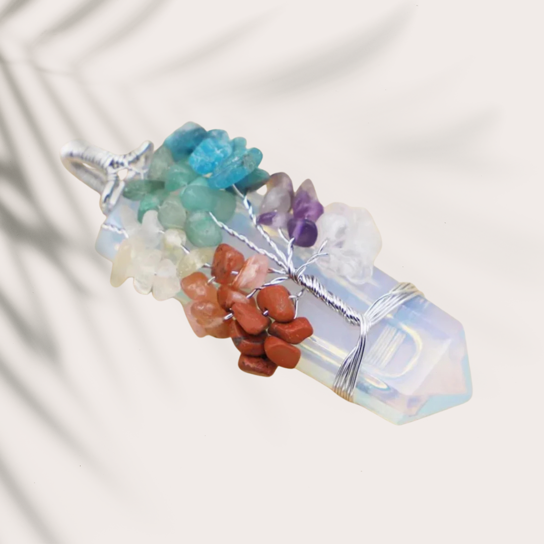 Stone Pendant with 7 charas