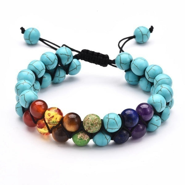 Blue Double Layer Chakra Bracelet - Bredazzled's Store