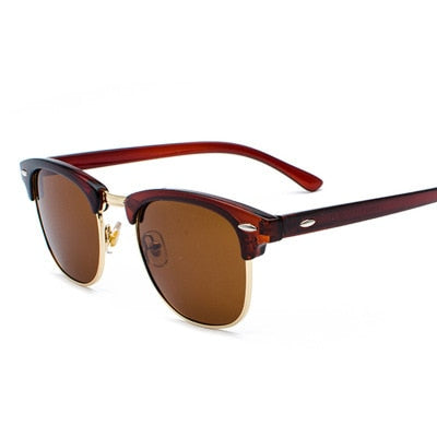 Classic Semi-Rimless Sunglasses for Men - Bredazzled's Store