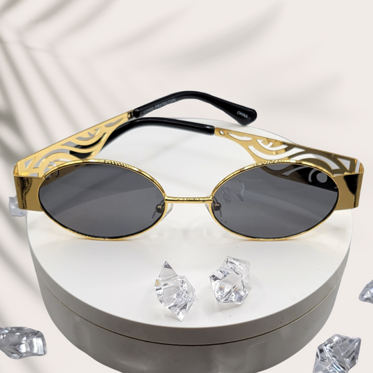 Oval Cut Out Luxe Sunglasses