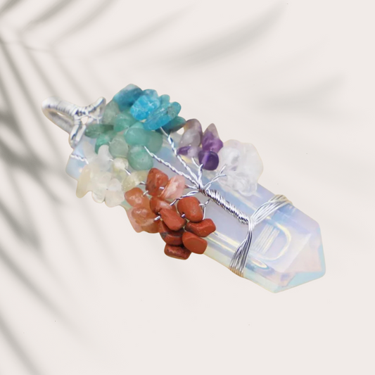 Stone Pendant with 7 charas