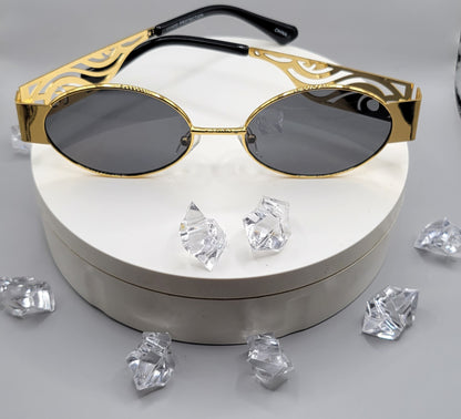 Oval Cut Out Luxe Sunglasses