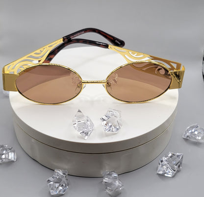 Oval Cut Out Luxe Sunglasses