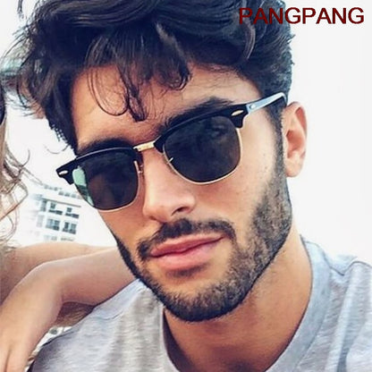 Classic Semi-Rimless Sunglasses for Men - Bredazzled's Store